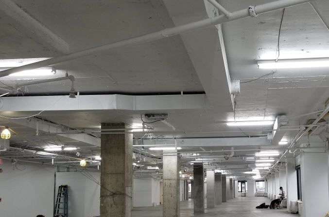 commercial lighting, new light installation